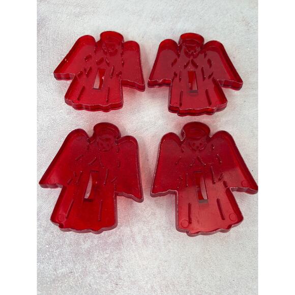Vintage plastic Angel cookie cutters‎ set of 4 - Picture 1 of 8
